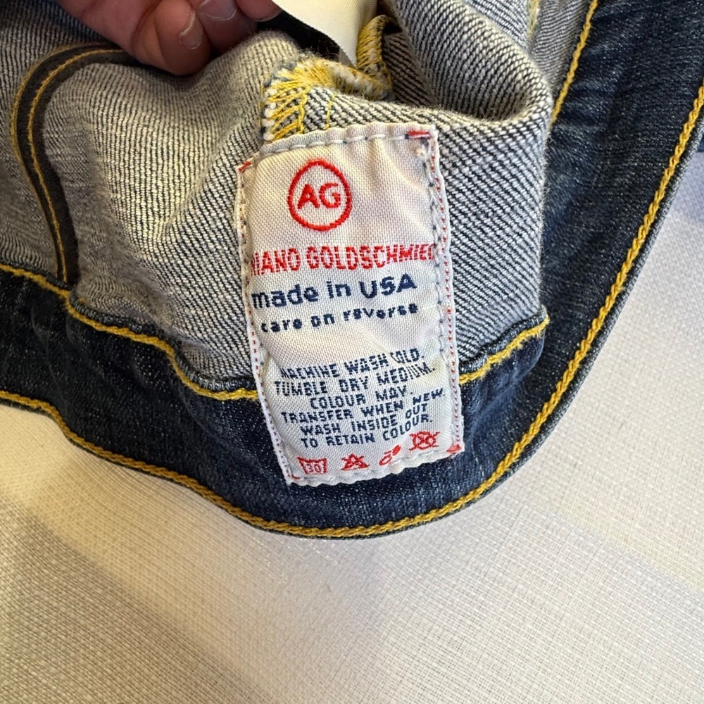AG Adriano Goldschmied Denim Jacket Medium Bell‎ Sleeve Fitted Y2K - Picture 11 of 14